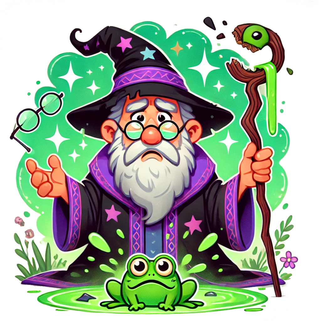 Funny wizard illustration